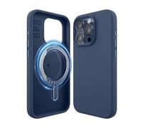 elago Cover Magnetica in Silicone Compatibile con iPhone 15 Pro Custodia, Compatibile con Accessori MagSafe, Magneti Integrati, Silicone Premium, Protezione [Struttura a 5 Strati] (Jean Indigo)