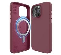 elago Cover Magnetica in Silicone Compatibile con iPhone 15 Pro Max Custodia, Compatibile con Accessori MagSafe, Magneti Integrati, Silicone Premium, Protezione [Struttura a 5 Strati] (Bordeaux)