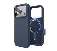 elago Cover Magnetica in Silicone Liquido per iPhone 17 Pro (6,3") - Compatibile con MagSafe, Antiurto, Sottile, Finitura Soft-Touch (Indaco Jeans)