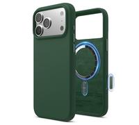 elago Cover Magnetica in Silicone Liquido per iPhone 17 Pro Max (6,9") - Compatibile con MagSafe, Antiurto, Sottile, Finitura Soft-Touch (Verde Alpino)