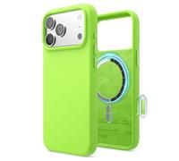 elago Cover Magnetica in Silicone Liquido per iPhone 17 Pro Max (6,9") - Compatibile con MagSafe, Antiurto, Sottile, Finitura Soft-Touch (Verde Lime)