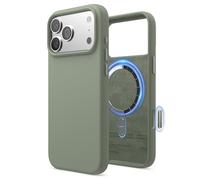 elago Cover Magnetica in Silicone Liquido per iPhone 17 Pro Max (6,9") - Compatibile con MagSafe, Antiurto, Sottile, Finitura Soft-Touch (Verde Cachi)