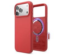 elago Cover Magnetica in Silicone Liquido per iPhone 17 Pro Max (6,9") - Compatibile con MagSafe, Antiurto, Sottile, Finitura Soft-Touch (Rosso)