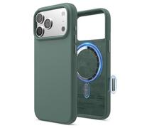 elago Cover Magnetica in Silicone Liquido per iPhone 17 Pro Max (6,9") - Compatibile con MagSafe, Antiurto, Sottile, Finitura Soft-Touch (Verde Mezzanotte)