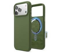 elago Cover Magnetica in Silicone Liquido per iPhone 17 Pro Max (6,9") - Compatibile con MagSafe, Antiurto, Sottile, Finitura Soft-Touch (Verde Cedro)