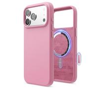 elago Cover Magnetica in Silicone Liquido per iPhone 17 Pro Max (6,9") - Compatibile con MagSafe, Antiurto, Sottile, Finitura Soft-Touch (Rosa Shock)