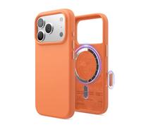 elago Cover Magnetica in Silicone Liquido per iPhone 18 Pro/17 Pro [6,3"] | Compatibile con MagSafe, Antiurto, Sottile, Finitura Soft-Touch (Arancione)