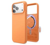 elago Cover Magnetica in Silicone Liquido per iPhone 18 Pro Max/17 Pro Max | Compatibile con MagSafe, Antiurto, Sottile, Finitura Soft-Touch (Arancione)