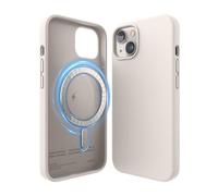 elago Cover Magnetica in Silicone per iPhone 13 (6,1") | Compatibile con MagSafe, Magneti Integrati, Silicone Premium, Antiurto (Beige)