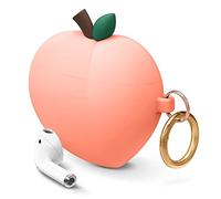 elago Cover Pesca Peach 3D per AirPods 2 e 1 | Design 3D Carino, Presa Perfetta, Custodia Protettiva in Silicone (Pesca)
