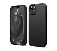 elago Cover Silicone Liquido Compatibile con iPhone 13 Case (6.1"), Silicone Premium, Protezione Completa - Antiurto a 3 Strati, Custodia in Morbida Microfibra Antigraffio (Nero)