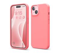 elago Cover Silicone Liquido Compatibile con iPhone 15 Case, Custodia Silicone Premium, Protezione Completa [Struttura Antiurto a 4 Strati], Fodera in Morbida Microfibra Antigraffio [Rosa]