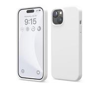 elago Cover Silicone Liquido Compatibile con iPhone 15 Case, Custodia Silicone Premium, Protezione Completa [Struttura Antiurto a 4 Strati], Fodera in Morbida Microfibra Antigraffio (Bianco)