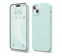 elago Cover Silicone Liquido Compatibile con iPhone 15 Plus Case, Custodia Silicone Premium, Protezione Completa [Struttura Antiurto a 4 Strati], Fodera in Morbida Microfibra Antigraffio (Menta)
