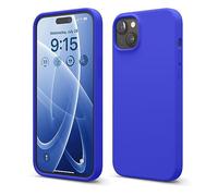 elago Cover Silicone Liquido Compatibile con iPhone 15 Plus Case, Custodia Silicone Premium, Protezione Completa [Struttura Antiurto a 4 Strati], Fodera Morbida Microfibra Antigraffio (Cobalt Blu)