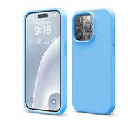 elago Cover Silicone Liquido Compatibile con iPhone 15 Pro Case, Custodia Silicone Premium, Protezione Completa [Struttura Antiurto a 4 Strati], Fodera Morbida Microfibra Antigraffio (Blu Oceano)