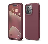 elago Cover Silicone Liquido Compatibile con iPhone 15 Pro Case, Custodia Silicone Premium, Protezione Completa [Struttura Antiurto a 4 Strati], Fodera in Morbida Microfibra Antigraffio (Bordeaux)