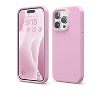 elago Cover Silicone Liquido Compatibile con iPhone 15 Pro Case, Custodia Silicone Premium, Protezione Completa [Struttura Antiurto a 4 Strati], Fodera in Morbida Microfibra Antigraffio (Fucsia)