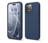 elago Cover Silicone Liquido Compatibile con iPhone 15 Pro Max Case, Custodia Silicone Premium, Protezione Completa [Struttura Antiurto a 4 Strati], Fodera Morbida Microfibra Antigraffio (Jean Indigo)