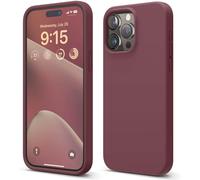 elago Cover Silicone Liquido Compatibile con iPhone 15 Pro Max Case, Custodia Silicone Premium, Protezione Completa [Struttura Antiurto a 4 Strati], Fodera in Morbida Microfibra Antigraffio (Bordeaux)