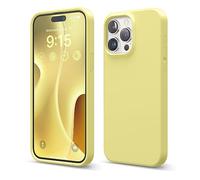 elago Cover Silicone Liquido Compatibile con iPhone 15 Pro Max Case, Custodia Silicone Premium, Protezione Completa [Struttura Antiurto a 4 Strati], Fodera in Morbida Microfibra Antigraffio (Giallo)