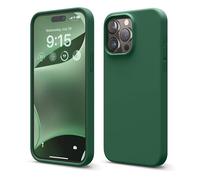 elago Cover Silicone Liquido Compatibile con iPhone 15 Pro Max Case,Custodia Silicone Premium,Protezione Completa[Struttura Antiurto a 4 Strati], Fodera Morbida Microfibra Antigraffio (Verde Alpino)