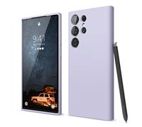 elago Cover Silicone Liquido Compatibile con Samsung Galaxy S23 Ultra Custodia, Silicone Premium, Protezione Completa-Copertura 4 Strati Antiurto, Antigraffio Fodera in Microfibra Morbida (Lavanda)