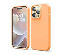 elago Cover Silicone Liquido Custodia Compatibile con iPhone 14 Pro Case (6.1"), Silicone Premium, Protezione Totale - Cover Antiurto a 4 Strati, Custodia Morbida Microfibra Antigraffio (Arancione)