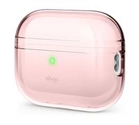elago Cover Trasparente Compatibile con Apple AirPods Pro 2a Generazione Custodia (2022) - Custodia Protettiva, Antiurto, Nastro Gel Incluso, Ricarica Wireless, Ingiallimento Ridotto (Lovely Rosa)