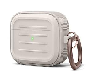 elago Custodia Armor Compatibile con AirPods 3 Cover Case - Supporta la Ricarica Wireless, Resistente Agli Urti, Protezione Completa (Pietra)