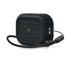 elago Custodia Armor Compatibile con AirPods Pro 2 Cover, Compatibile con AirPods Pro 2a Generazione, Cordino Incluso, Supporta Ricarica Wireless, Resistente agli Urti, Protezione Completa (Black)