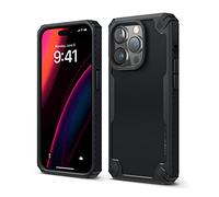 elago Custodia Armor Cover Compatibile con iPhone 14 Pro Case (6.1"), Protezione Anticaduta di Livello Militare USA, Protettiva, Struttura in Fibra di Carbonio, Design Robusto, Antiurto (Nero)