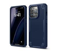 elago Custodia Armor Cover Compatibile con iPhone 14 Pro Case (6.1"), Protezione Anticaduta di Livello Militare USA, Protettiva, Struttura in Fibra di Carbonio, Design Robusto, Antiurto (Jean Indigo)