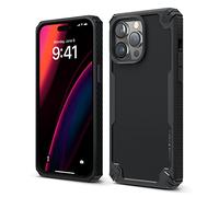 elago Custodia Armor Cover Compatibile con iPhone 14 Pro Max Case (6.7"), Protezione Anticaduta di Livello Militare USA, Protettiva, Struttura in Fibra di Carbonio, Design Robusto, Antiurto (Nero)