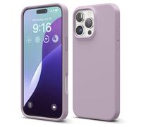 elago Compatibile con iPhone 16 Pro Max Cover, Cover in Silicone Liquido Premium, Cover Protettiva Completa, Antiurto, Cover Sottile, Fodera in Microfibra Antigraffio (Viola Chiaro)