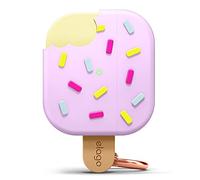 elago Cover in vetro con moschettone compatibile con AirPods 3, custodia carina e carina, supporta la ricarica senza fili, protezione completa, resistente agli urti (mirtillo)