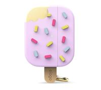 elago Custodia Ice Cream Compatibile con AirPods Pro 3, con Moschettone, Ricarica Wireless, Antiurto, in Silicone Morbido, Protezione Totale, Design Carino Gelato (Mirtillo)