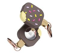 elago Custodia Ice Cream Gelato in Silicone Compatibile con AirTag Case, Air Tag Keychain - Protezione da Cadute, Tracciamento di Chiavi, Zaini, Dispositivo di Tracciamento non Incluso (Marrone)
