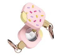 elago Custodia Ice Cream Gelato in Silicone Compatibile con AirTag Case, Air Tag Keychain - Protezione da Cadute, Tracciamento di Chiavi, Zaini, Dispositivo di Tracciamento non Incluso (Lovely Rosa)