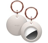 elago Custodia di base compatibile con portachiavi AirTag (pietra)