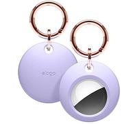elago Custodia in Silicone con Portachiavi Compatibile con Apple AirTag 2ª gen (2026)/1ª gen - Design Sottile e Semplice, Silicone Premium, Protezione Antigraffio (Lavanda)