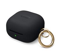 elago Custodia in silicone con portachiavi compatibile con Samsung Galaxy Buds FE (2023), Buds2 Pro (2022)/compatibile con Galaxy Buds2, Buds Pro (2021)/ Galaxy Buds Live (nero)