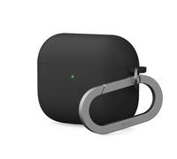 elago Custodia Liquid Hybrid Compatibile con AirPods Pro 3, con Moschettone, Ricarica Wireless, Antiurto, LED Frontale Visibile, Protezione a Triplo Strato (Nero)