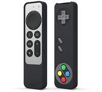 elago Custodia Retrò R4 Compatibile con Telecomando Apple TV 4K Siri 3a Generazione(2022) e 2a Generazione(2021)-Design Classico Controller [Non Funzionante], Cordino Incluso, Antiurto (Nero)