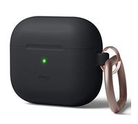elago Custodia Silicone Compatibile con AirPods 3 Cover Case - Premium in Silicone, Supporta la Ricarica Wireless, Protezione Antiurto (Nero)