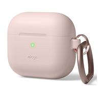 elago Cover in Silicone con Moschettone Compatibile con AirPods 3 - Silicone Premium, Ricarica wireless Disponibile, Protezione Antiurto (Rosa delle Sabbie)