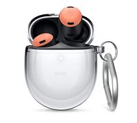 elago Custodia trasparente compatibile con Google Pixel Buds Pro 2 (2024), Pixel Buds Pro (2022) Custodia in TPU trasparente antiurto, custodia protettiva con portachiavi, ricarica wireless