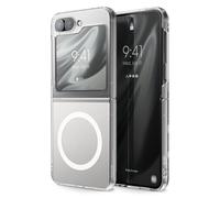 elago Custodia Trasparente Magnetica Compatibile con Samsung Galaxy, Z Flip 7 FE, Z Flip 6 - Compatibile con il Caricatore MagSafe, Potente Forza Magnetica, PC Trasparente Premium, Paraurti Antiurto