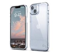 elago Custodia Trasparente Urban Clear Compatibile con iPhone 14 Max Cover Case (6.7"), Anti-ingiallimento, Tecnologia Ibrida TPU, Effetto Righe, Impugnatura Ergonomica Liscia, Antiurto (Trasparente)