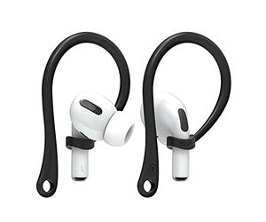 elago EarHooks Ganci Auricolari Compatibili con Apple AirPods Pro 3/2/1 e AirPods 4/3/2/1, Supporti Antiscivolo in TPU per Sport, Corsa, Jogging, Ciclismo e Palestra [Brevetto USA Registrato] (Nero)